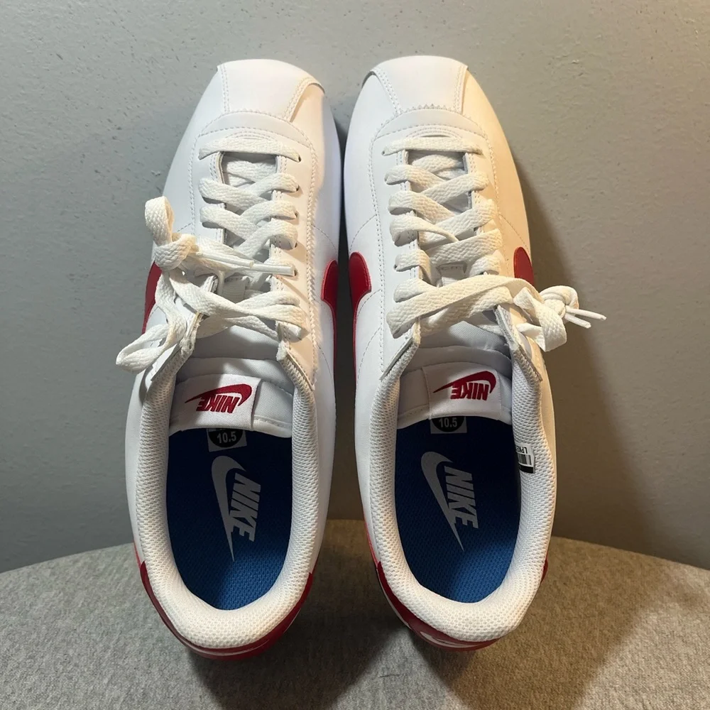 Nike Cortez White Red Varsity Blue Sneaker Men's Shoe Size 10 DM4044-108 - Picture 8 of 11